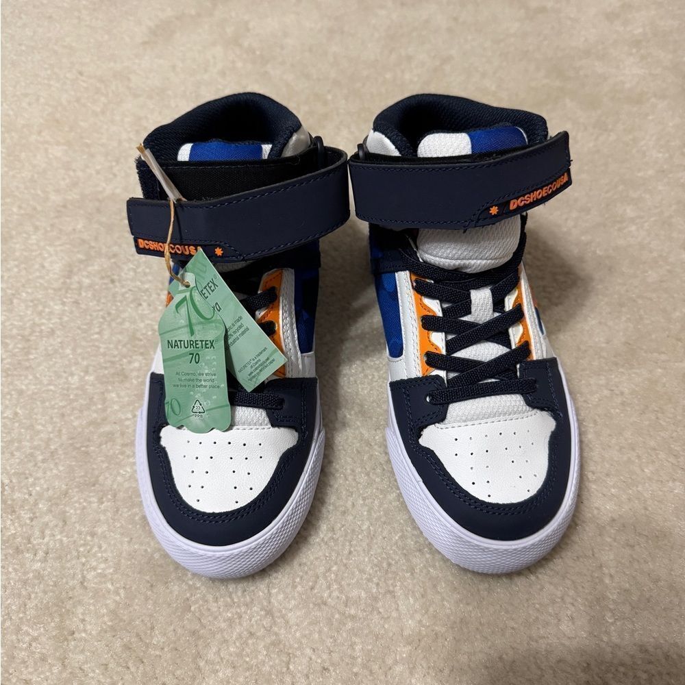 Boys DC PURE HIGH ELASTIC LACE HIGH-TOP Shoes Sz 1 NWT